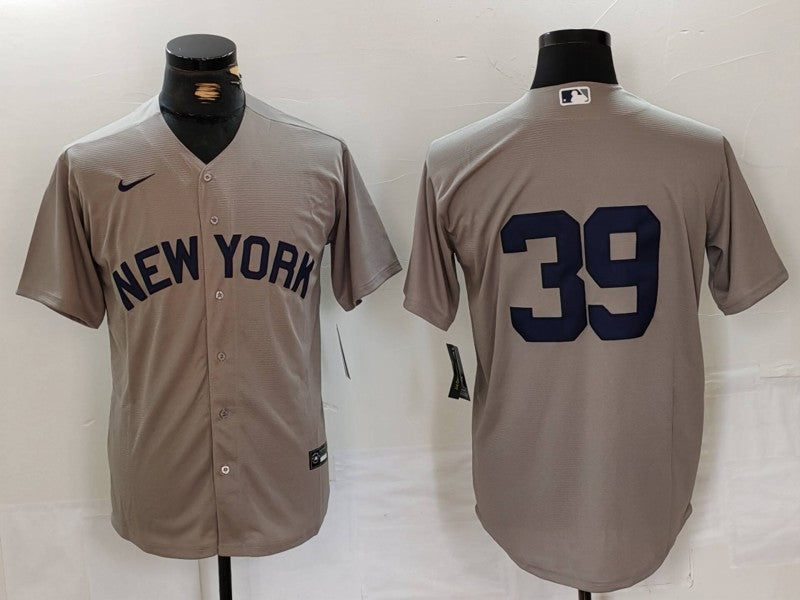 Men's New York Yankees Jose Trevino Gray Replica Player Name Jersey baseball jersey product view 1