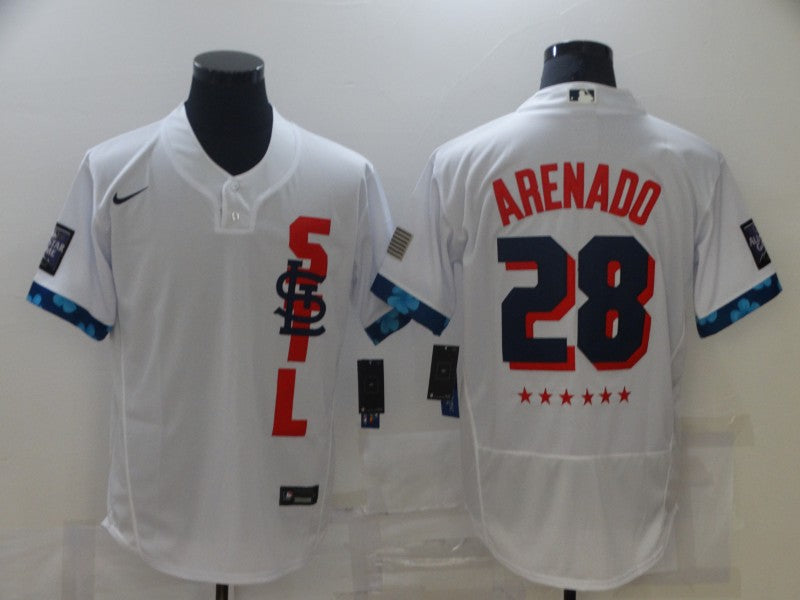 Men's St. Louis Cardinals Nolan Arenado White All Star Player Jersey baseball jersey product view 1