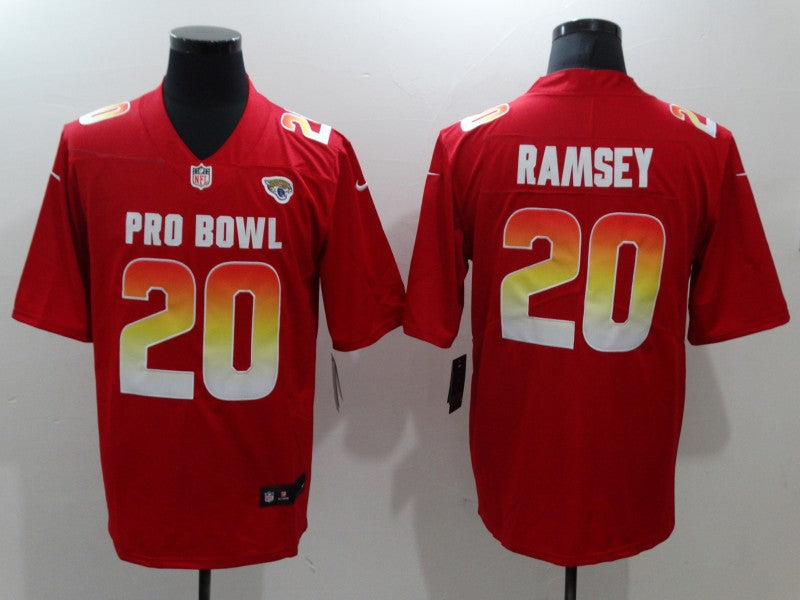 Men's Jacksonville Jaguars Jalen Ramsey #20 Red Game Jersey1 football jersey product view 1