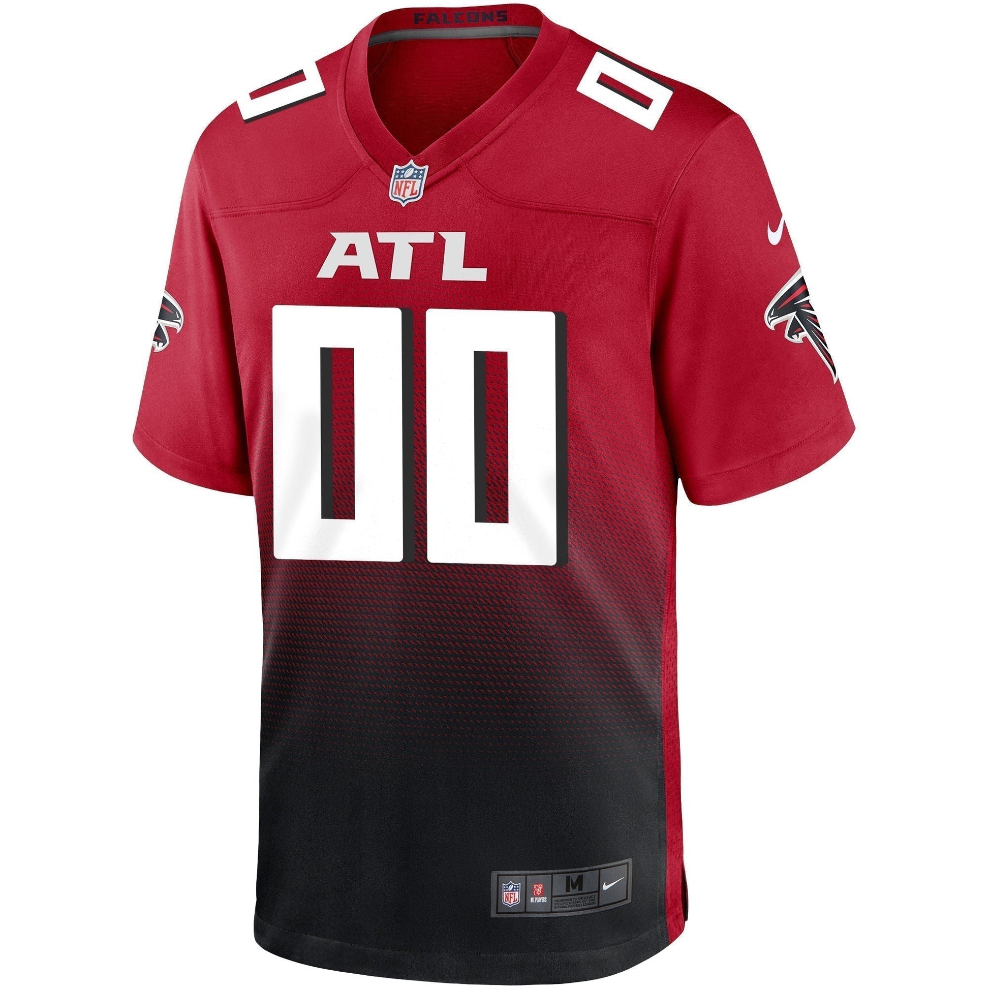 Atlanta Falcons Alternate Custom Game Jersey - Red football jersey product view 2