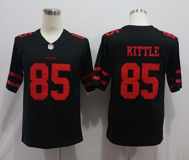 Men's San Francisco 49ers George Kittle Black Game Jersey football jersey product view 1
