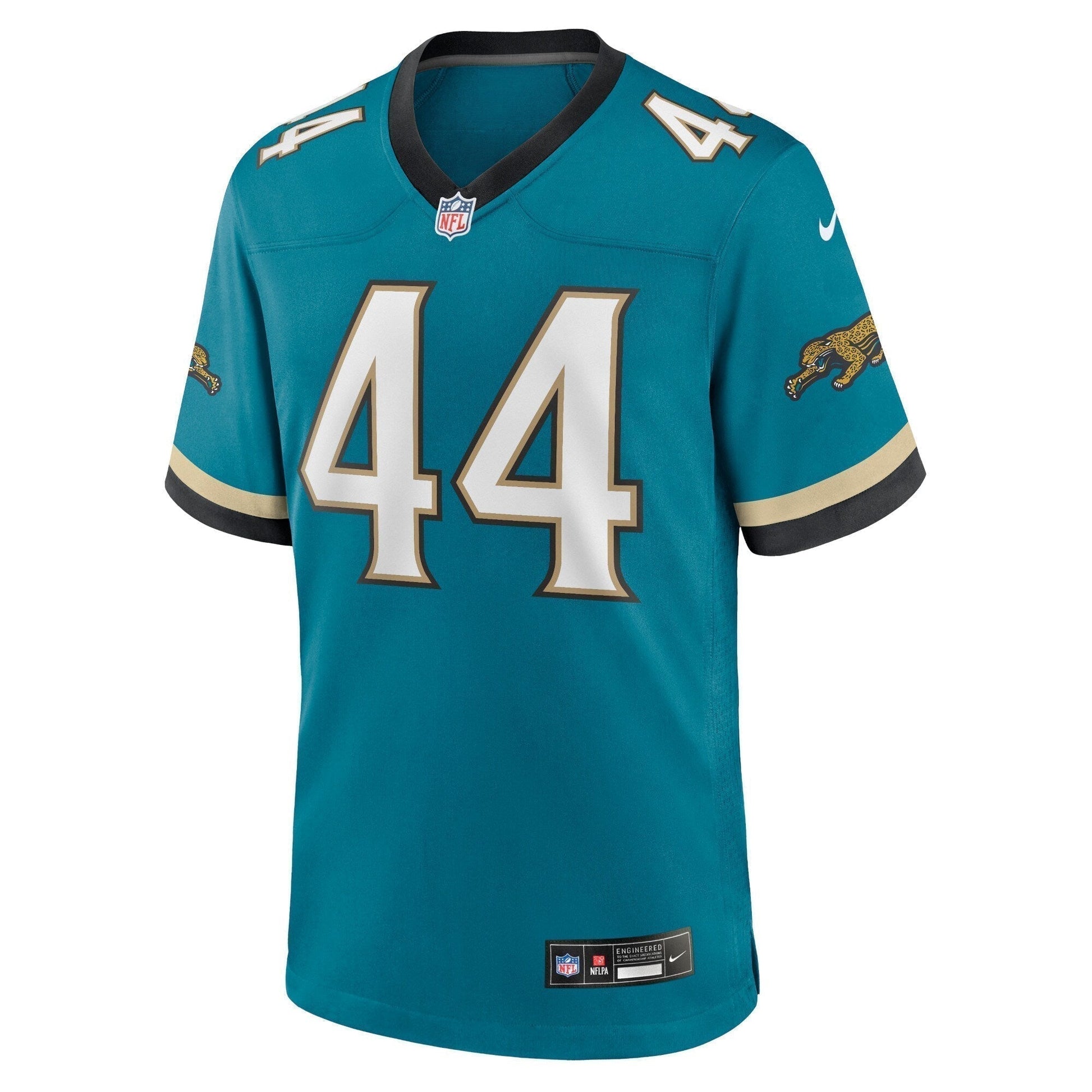 Travon Walker Jacksonville Jaguars Prowler Throwback Game Jersey - Teal football jersey product view 2