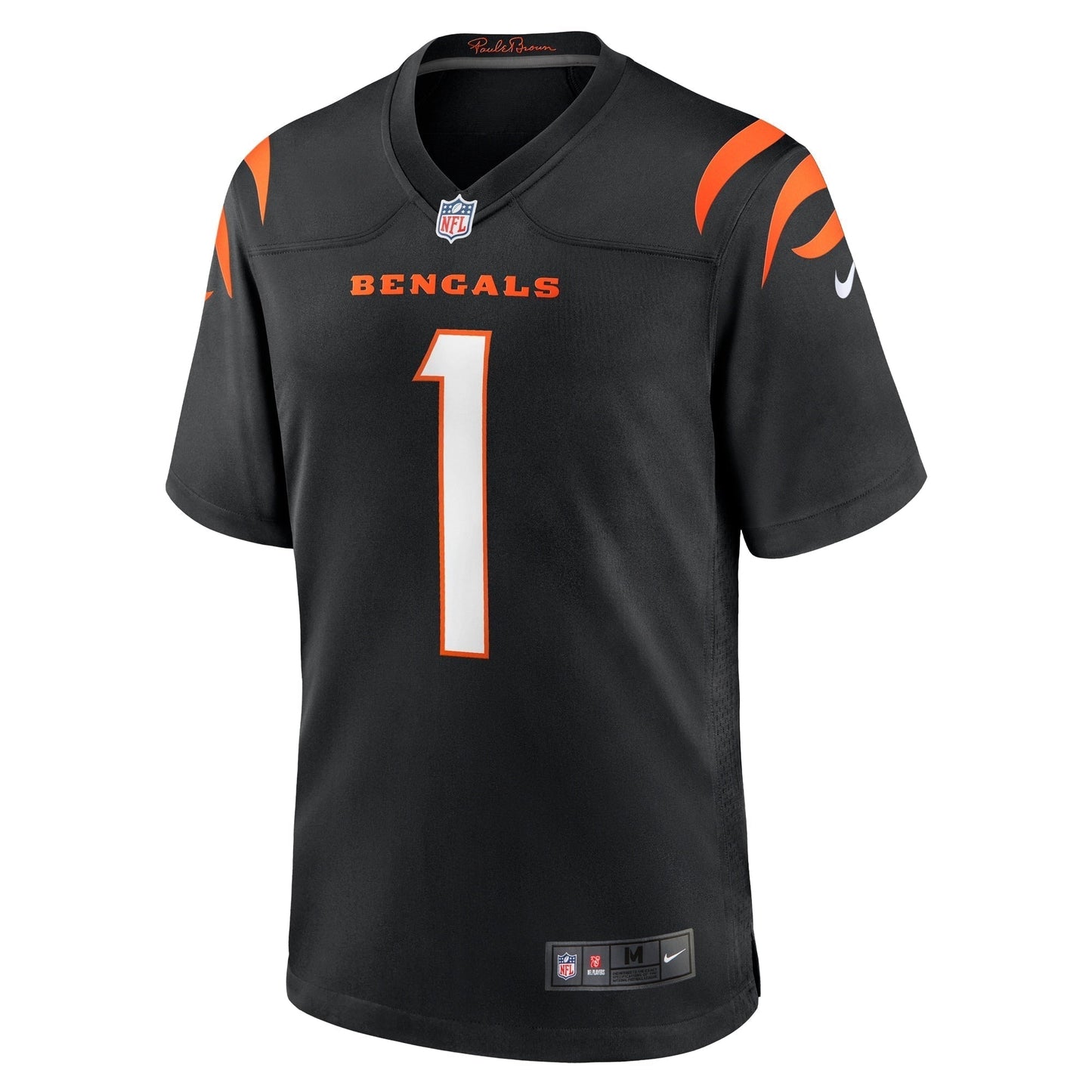 Number 1 Dad Cincinnati Bengals Game Jersey - Black football jersey product view 2