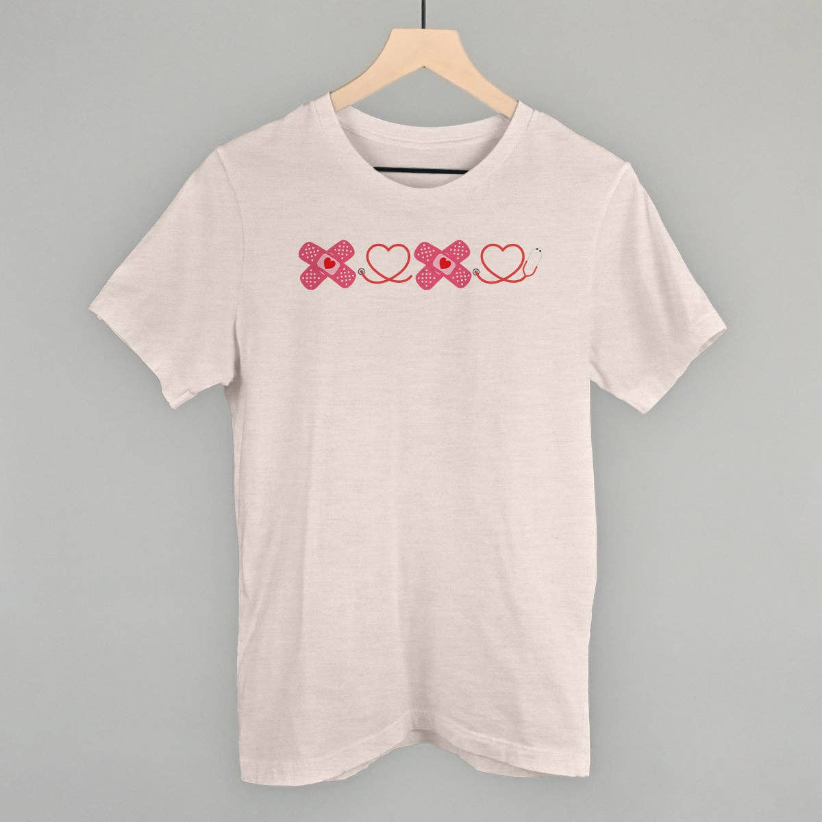 Xoxo (Stethoscope + Bandages) Unisex T-shirt, Sweatshirt, Hoodie, Long Sleeve Tee - T-Shirt, Sweatshirt, Hoodie
