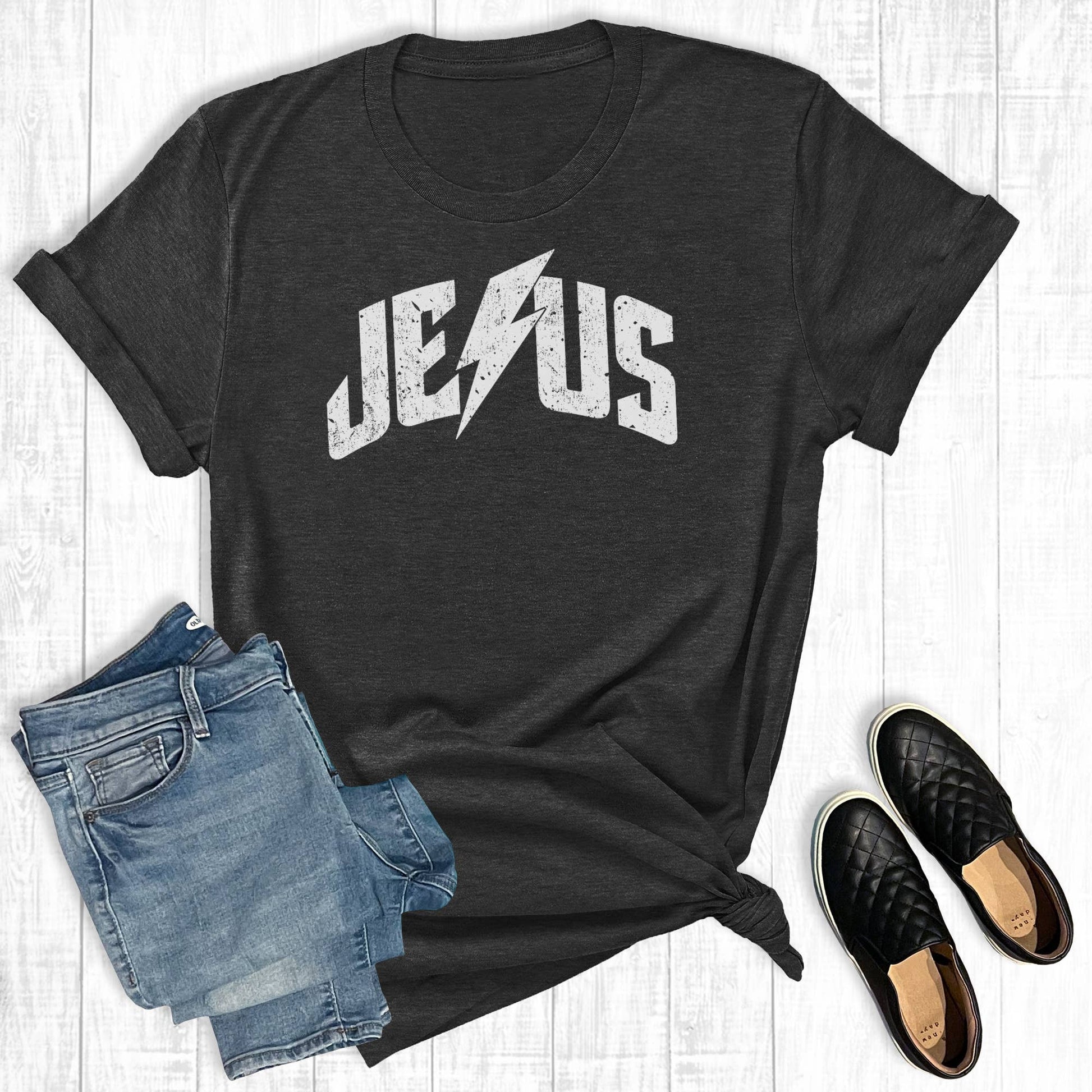 Jesus Bolt Graphic Tee Unisex T-shirt, Sweatshirt, Hoodie, Long Sleeve Tee - T-Shirt, Sweatshirt, Hoodie