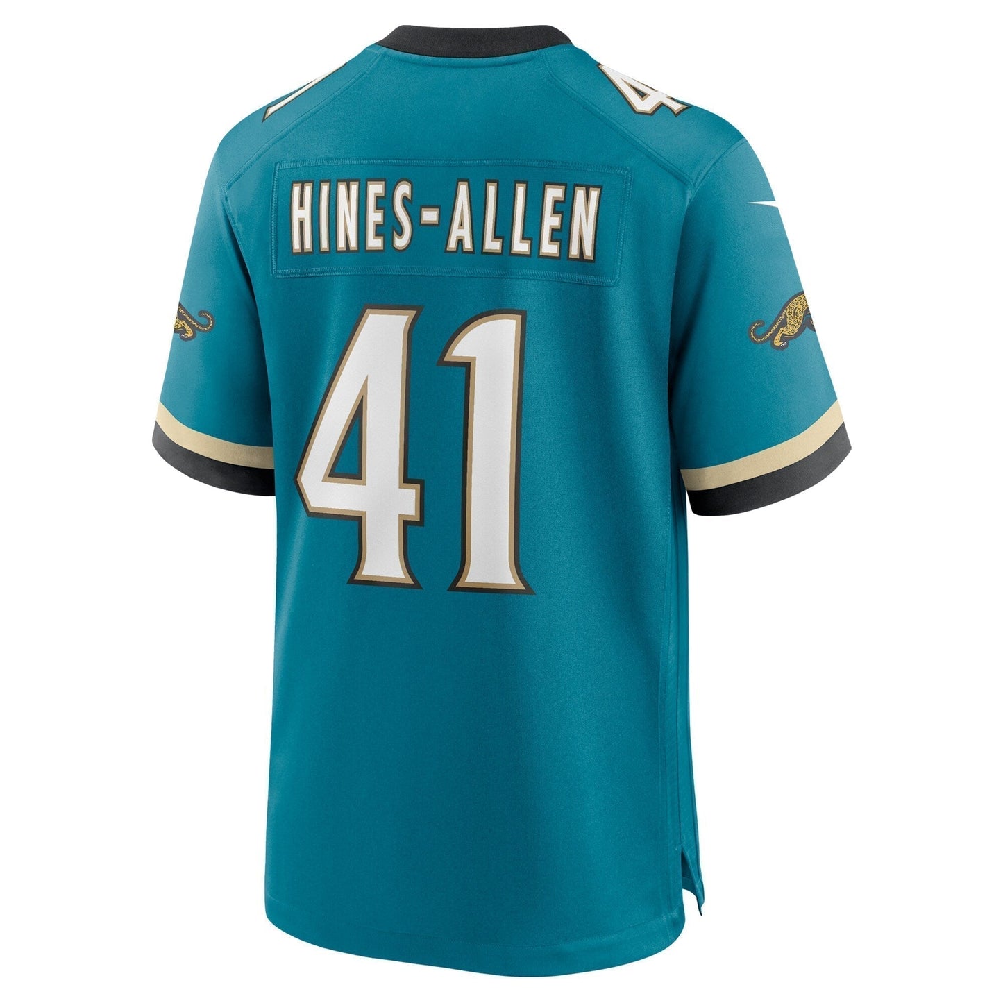 Josh Hines-Allen Jacksonville Jaguars Prowler Throwback Game Jersey - Teal football jersey product view 3