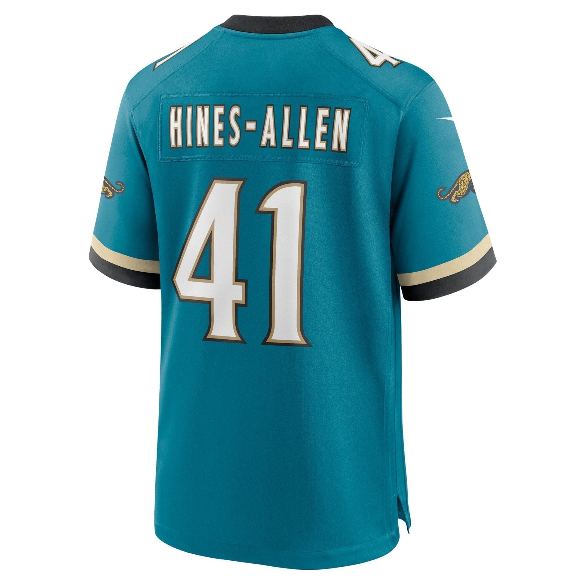 Josh Hines-Allen Jacksonville Jaguars Prowler Throwback Game Jersey - Teal football jersey product view 3