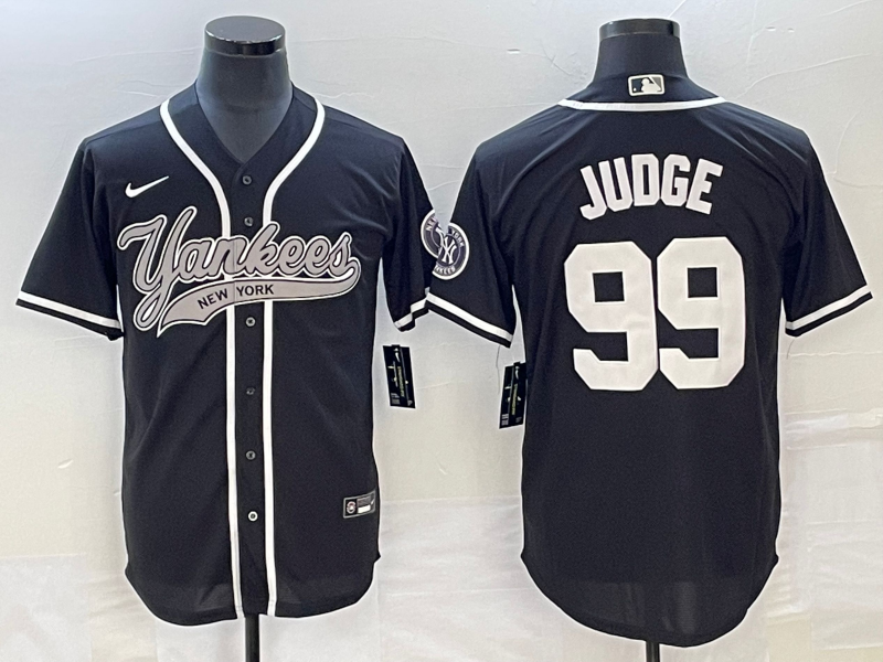 Men's New York Yankees Aaron Judge #99 Black Player Jersey Joint Edition baseball jersey product view 1