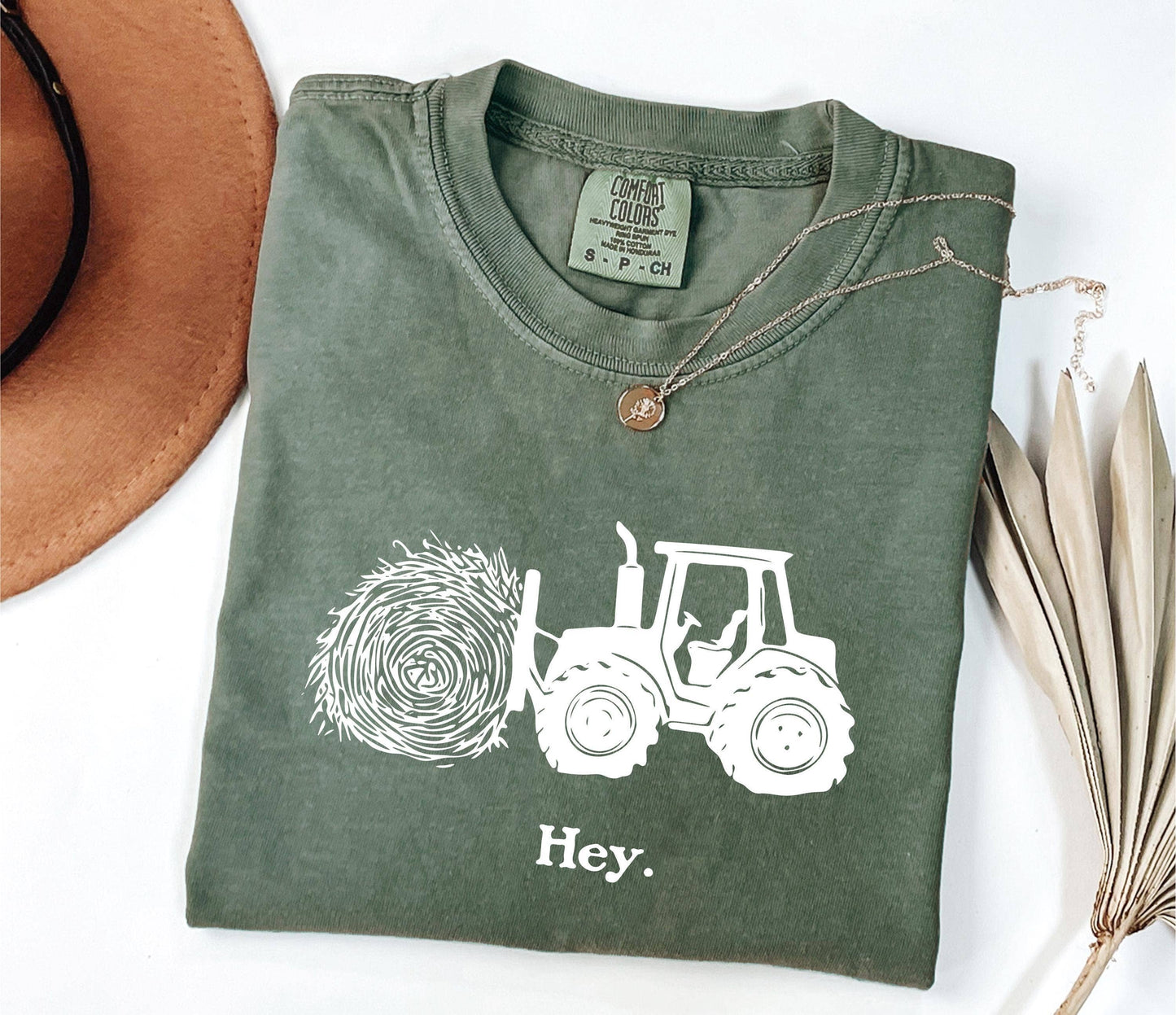 Tractor Hay Pun Tee, Funny Farm Dad Joke Shirt Unisex T-shirt, Sweatshirt, Hoodie, Long Sleeve Tee - T-Shirt, Sweatshirt, Hoodie