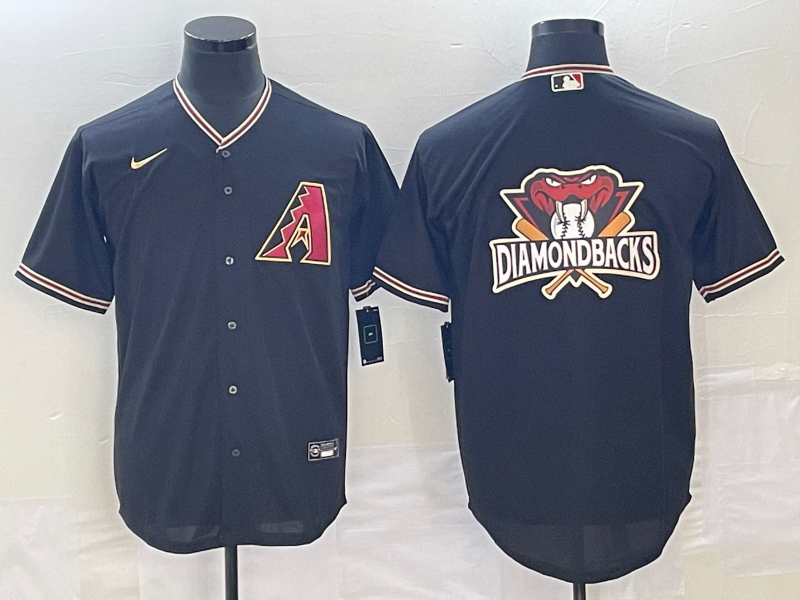 Men's Arizona Diamondbacks Black Replica Team Jersey baseball jersey product view 1