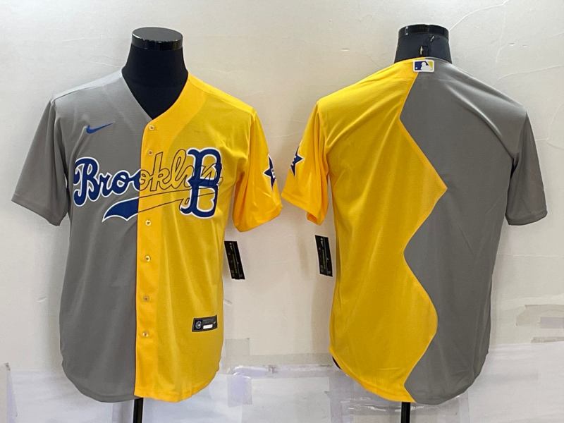 Men's Boston Red Sox Gray/Gold Blank Jersey baseball jersey product view 1