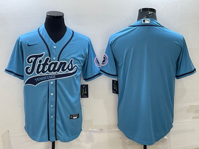 Men's Tennessee Titans Light Blue Blank Jersey football jersey product view 1