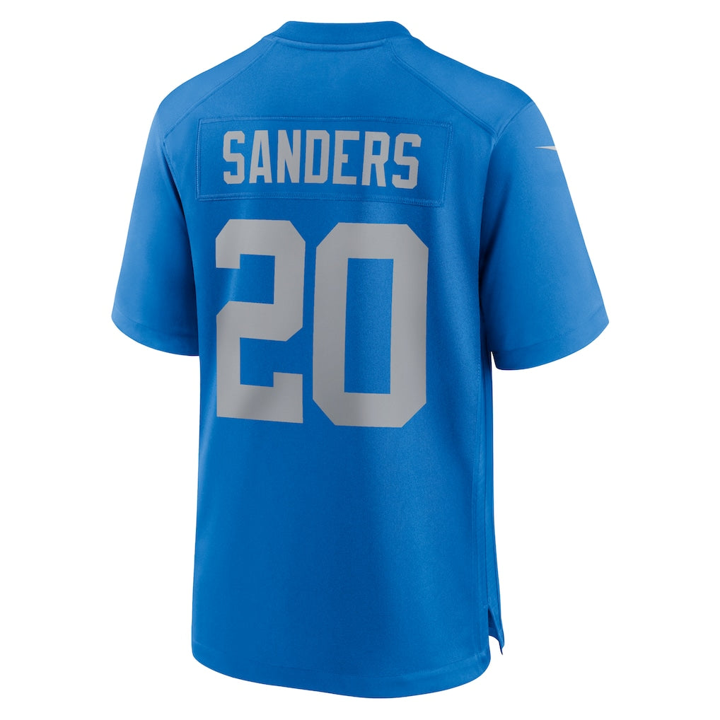 D.Lions #20 Barry Sanders Blue Alternate Game Jersey football jersey product view 1
