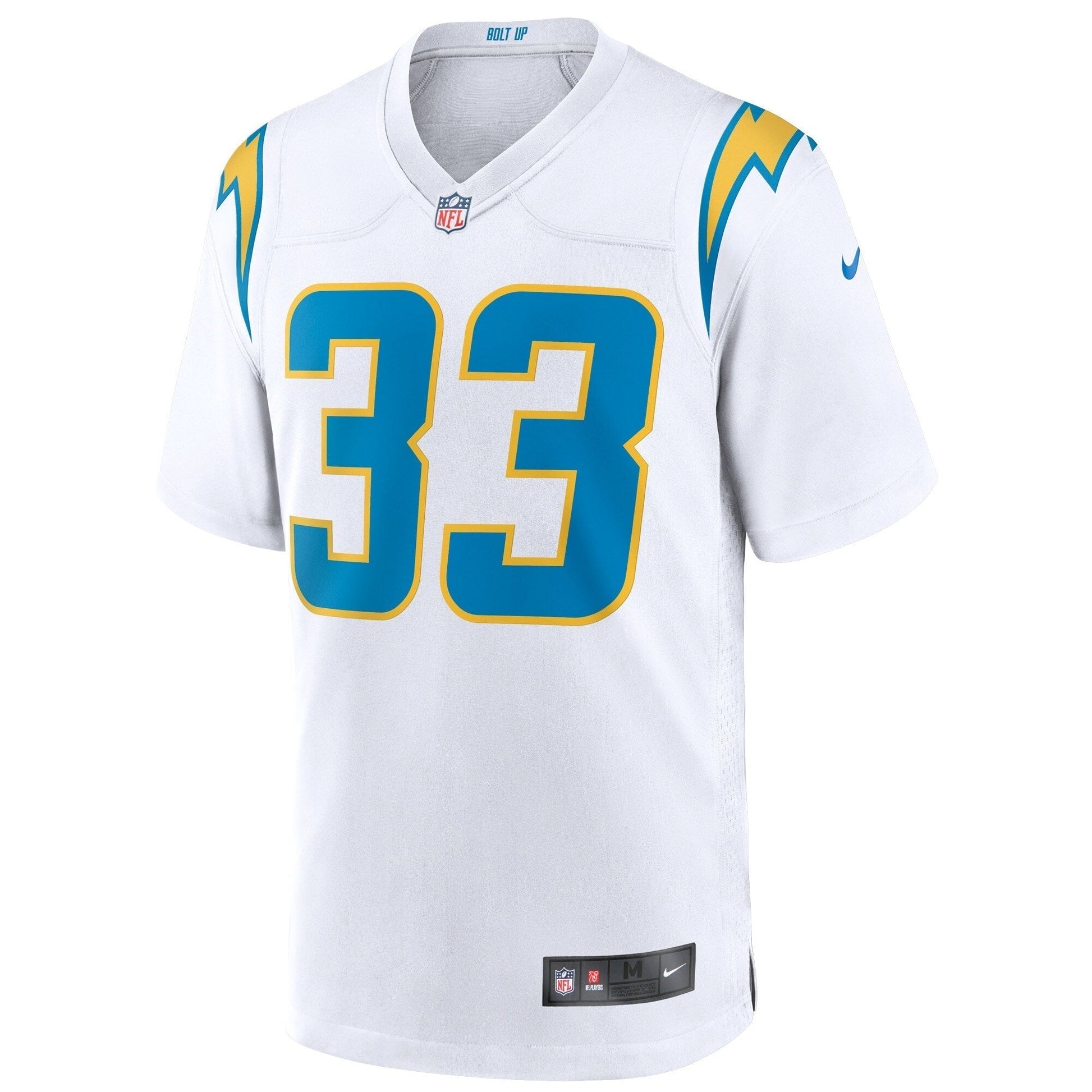 Derwin James Los Angeles Chargers Game Jersey - White football jersey product view 2