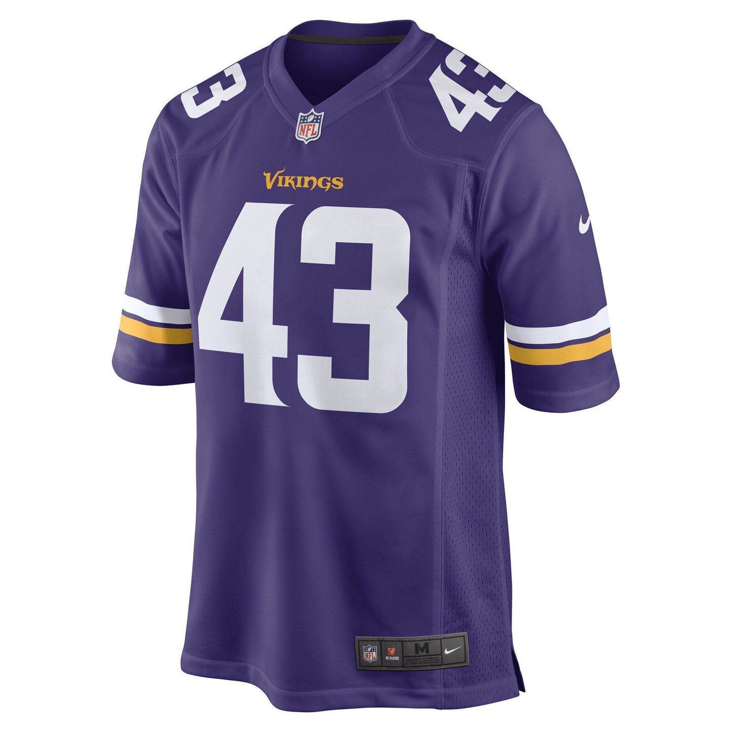 Luiji Vilain Minnesota Vikings Game Jersey - Purple football jersey product view 2