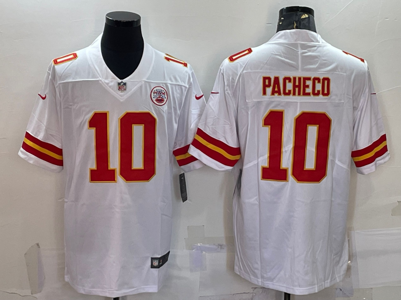 Men's Kansas City Chiefs Isiah Pacheco White Game Jersey football jersey product view 1