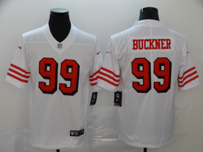 Men's San Francisco 49ers DeForest Buckner White Game Jersey football jersey product view 1