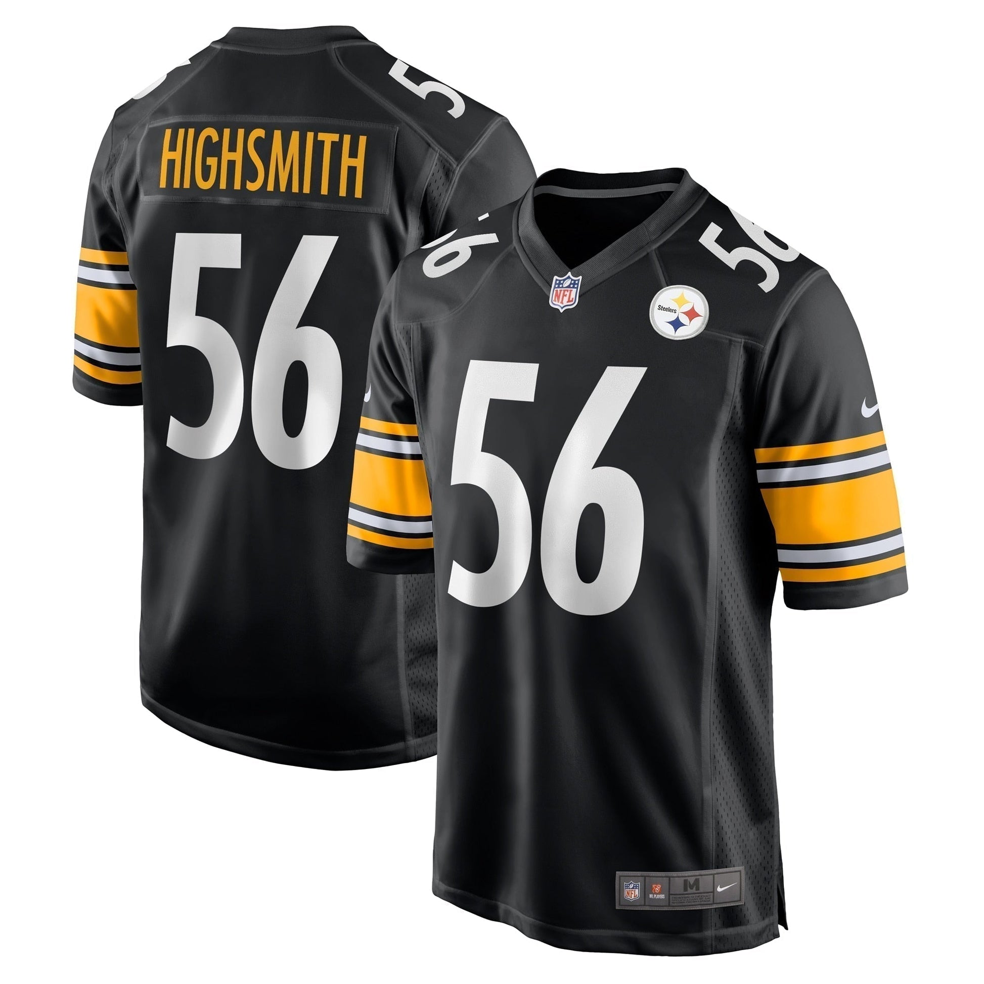Alex Highsmith Pittsburgh Steelers Game Jersey - Black football jersey product view 1