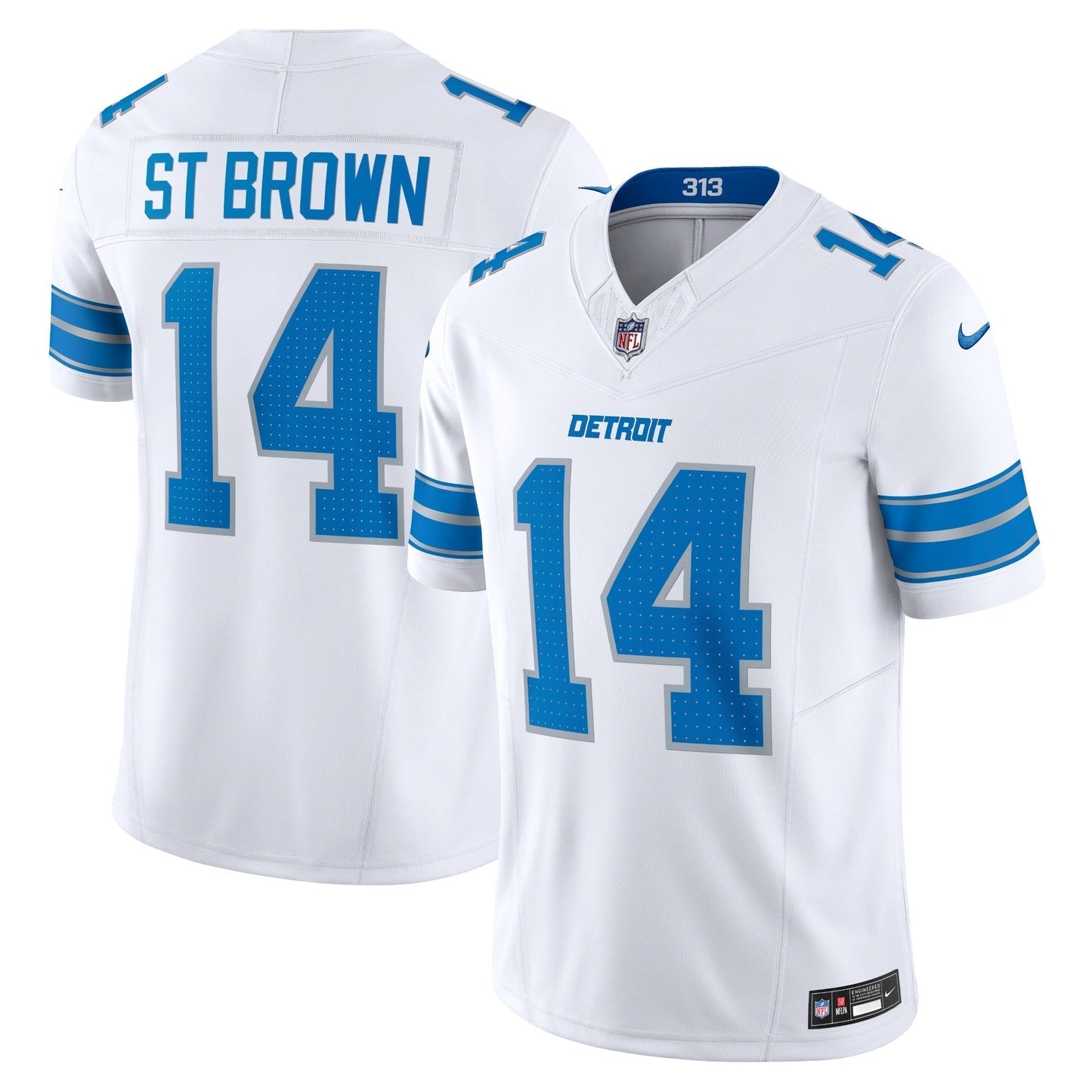 Amon-Ra St. Brown Detroit Lions Vapor F.U.S.E. Limited Jersey - White football jersey product view 1
