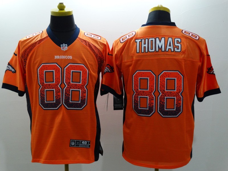 Men's Denver Broncos Demaryius Thomas #88 Orange Player Game Jersey1 football jersey product view 1
