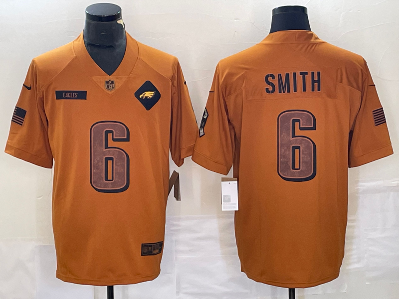 Men's Philadelphia Eagles DeVonta Smith Brown 2023 Salute To Service Limited Jersey football jersey product view 1