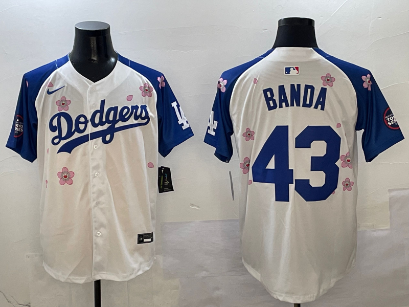 Men's Los Angeles Dodgers Anthony Banda White Player Jersey baseball jersey product view 1