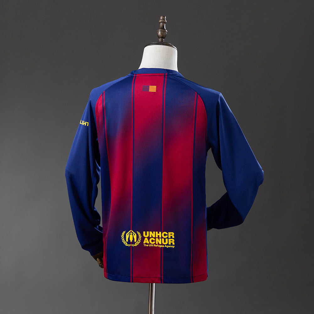 Barcelona 25/26 Home Long Sleeve Jersey sports jersey product view 2