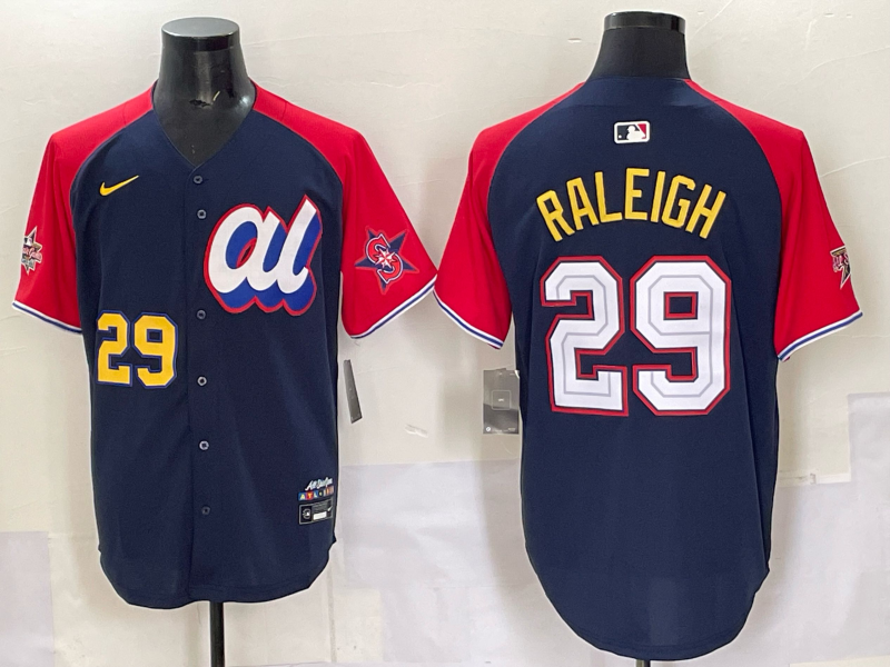 Men's American League Cal Raleigh #29 Navy 2025 All-Star Edition Game Jersey baseball jersey product view 1