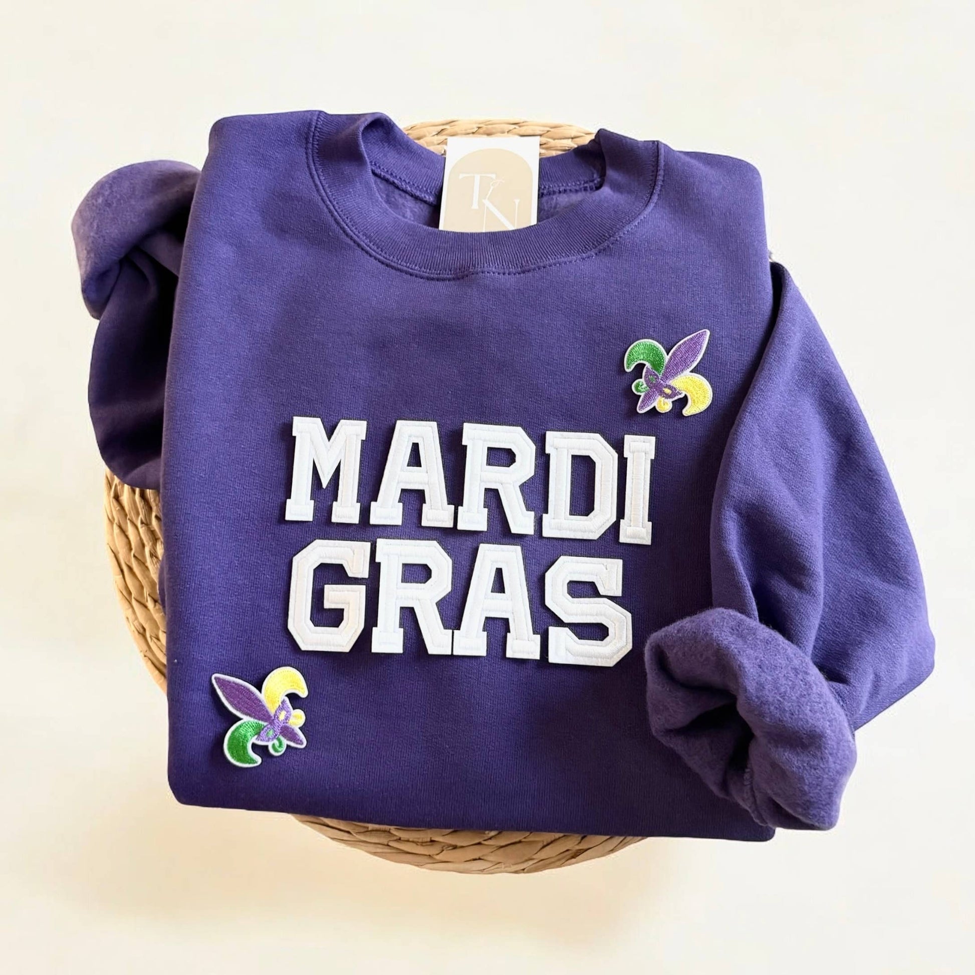 Mardi Gras Crewneck Sweatshirt Unisex T-shirt, Sweatshirt, Hoodie, Long Sleeve Tee - T-Shirt, Sweatshirt, Hoodie