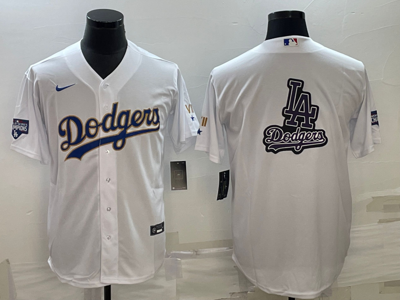 Men's Los Angeles Dodgers White Authentic Player Jersey baseball jersey product view 1