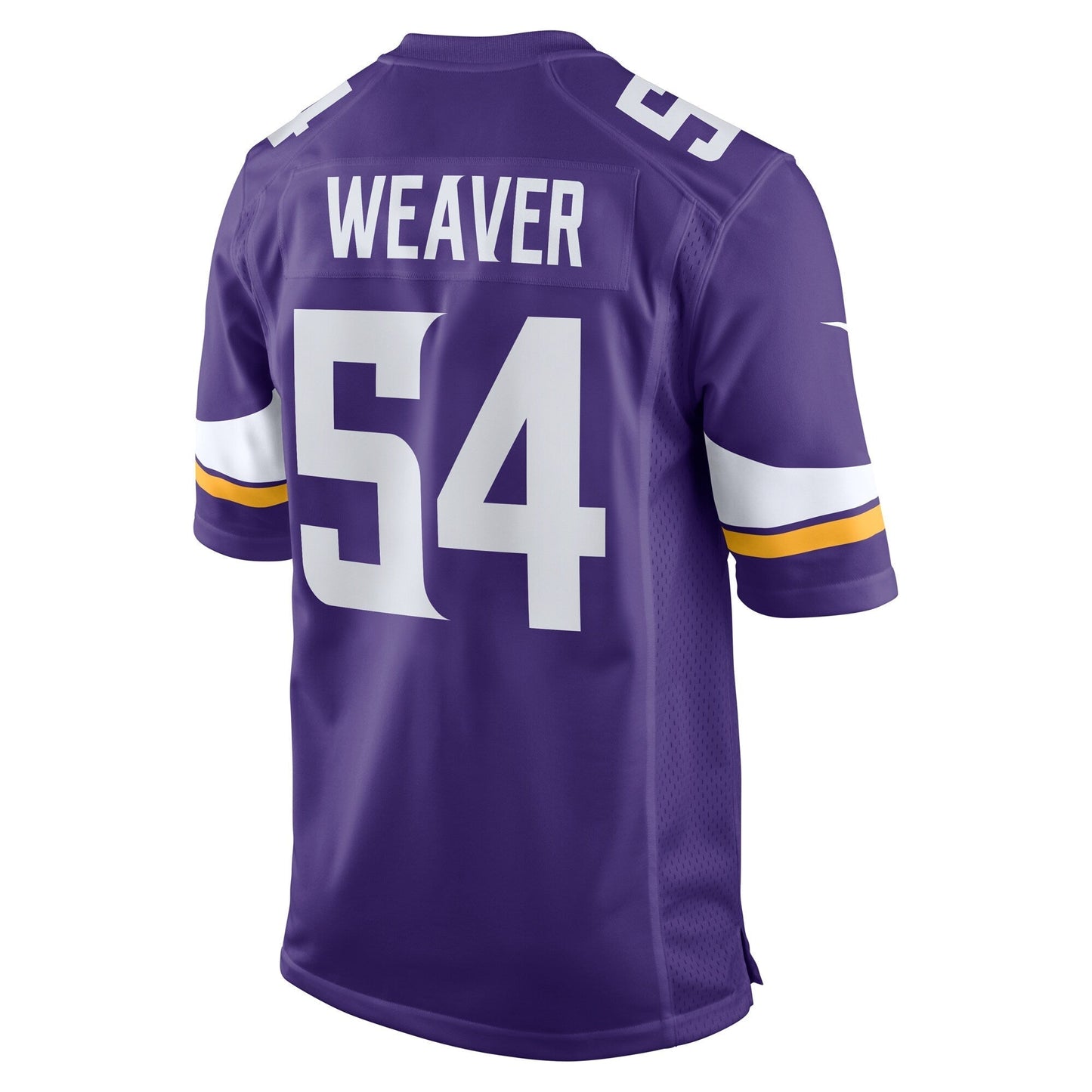 Curtis Weaver Minnesota Vikings Home Game Jersey - Purple football jersey product view 3
