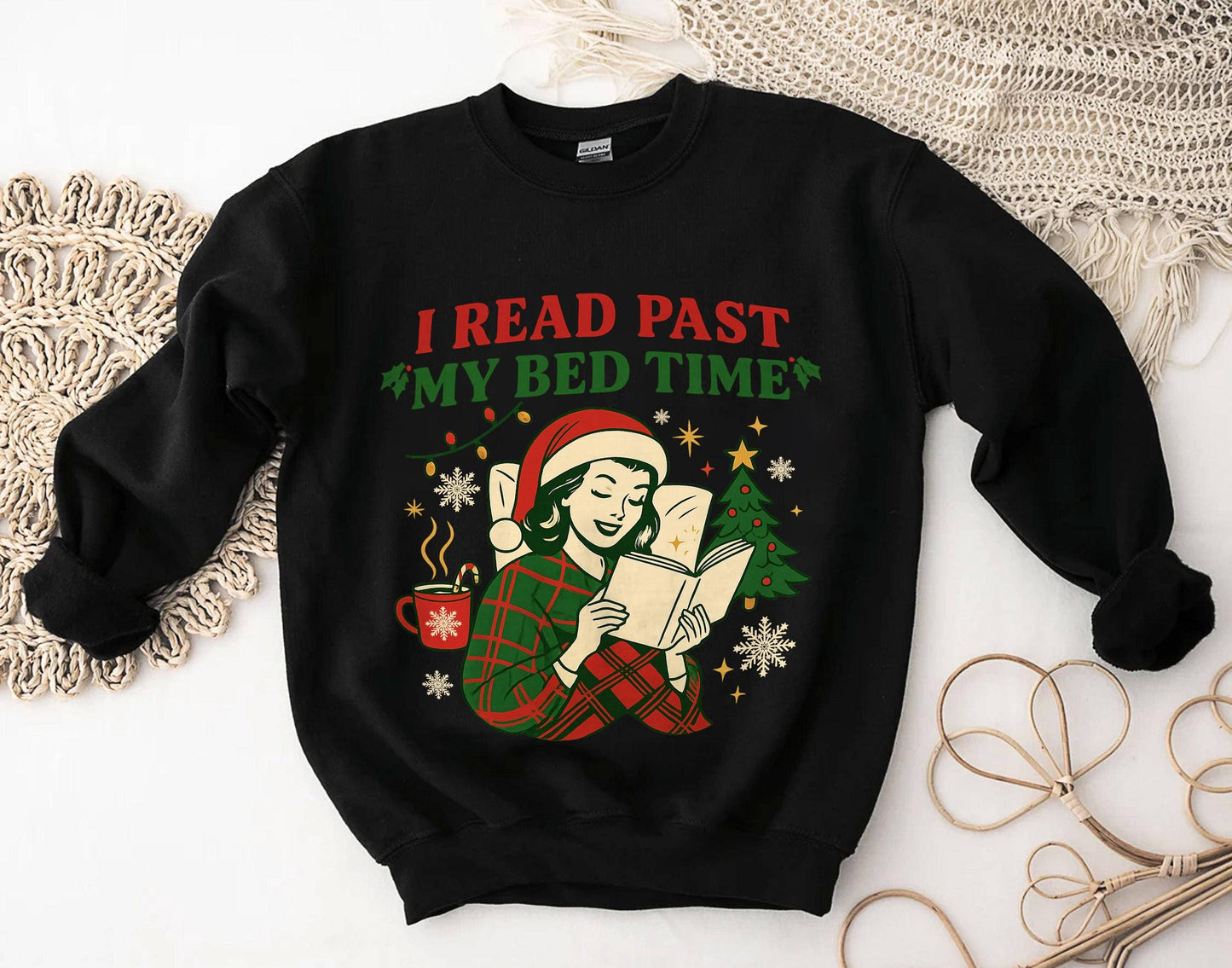 Cozy Christmas Reader Sweatshirt, Funny Book Lover Gift Unisex T-shirt, Sweatshirt, Hoodie, Long Sleeve Tee - T-Shirt, Sweatshirt, Hoodie