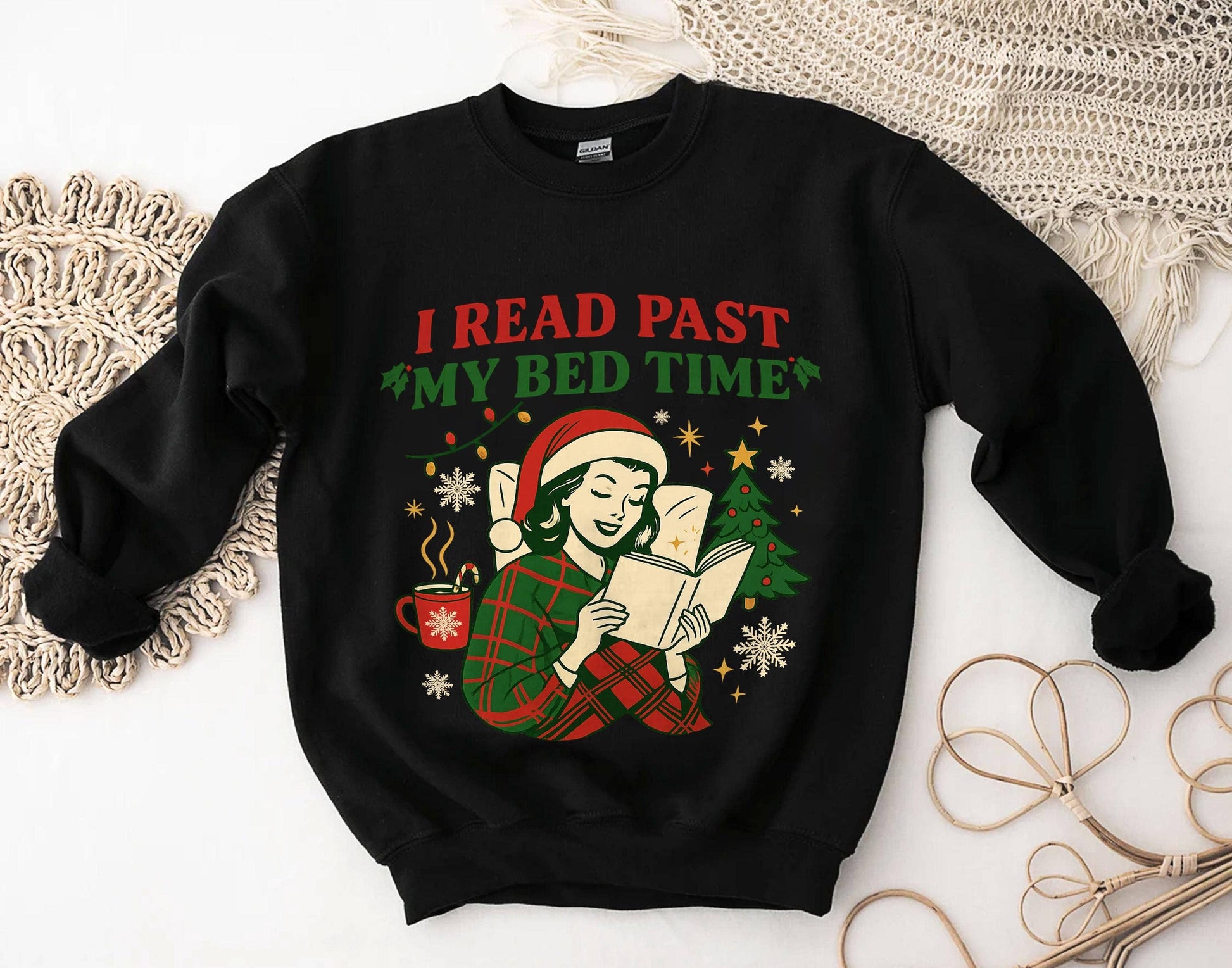 Cozy Christmas Reader Sweatshirt, Funny Book Lover Gift Unisex T-shirt, Sweatshirt, Hoodie, Long Sleeve Tee - T-Shirt, Sweatshirt, Hoodie
