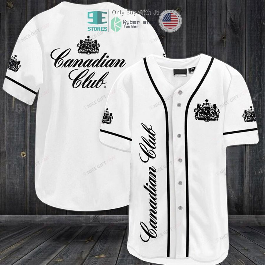 BEST Canadian Club logo white Baseball Jersey Unisex T-shirt, Sweatshirt, Hoodie, Long Sleeve Tee - T-Shirt, Sweatshirt, Hoodie