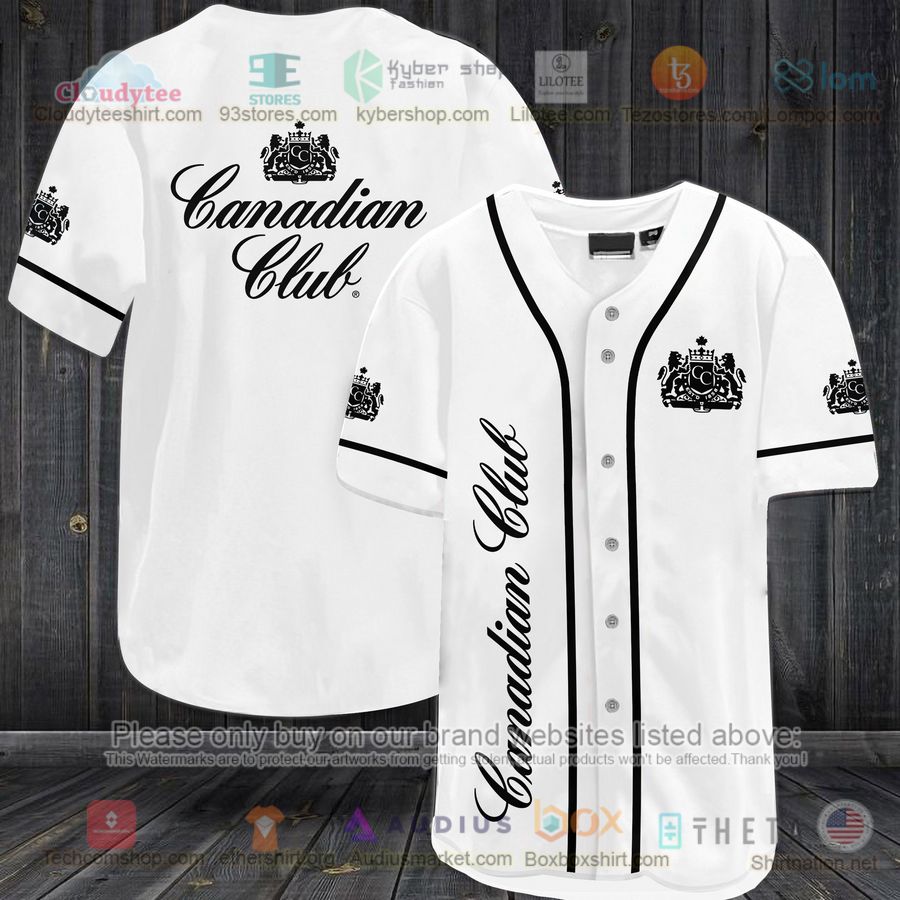 HOT Canadian Club logo white Baseball Jersey Shirt Unisex T-shirt, Sweatshirt, Hoodie, Long Sleeve Tee - T-Shirt, Sweatshirt, Hoodie