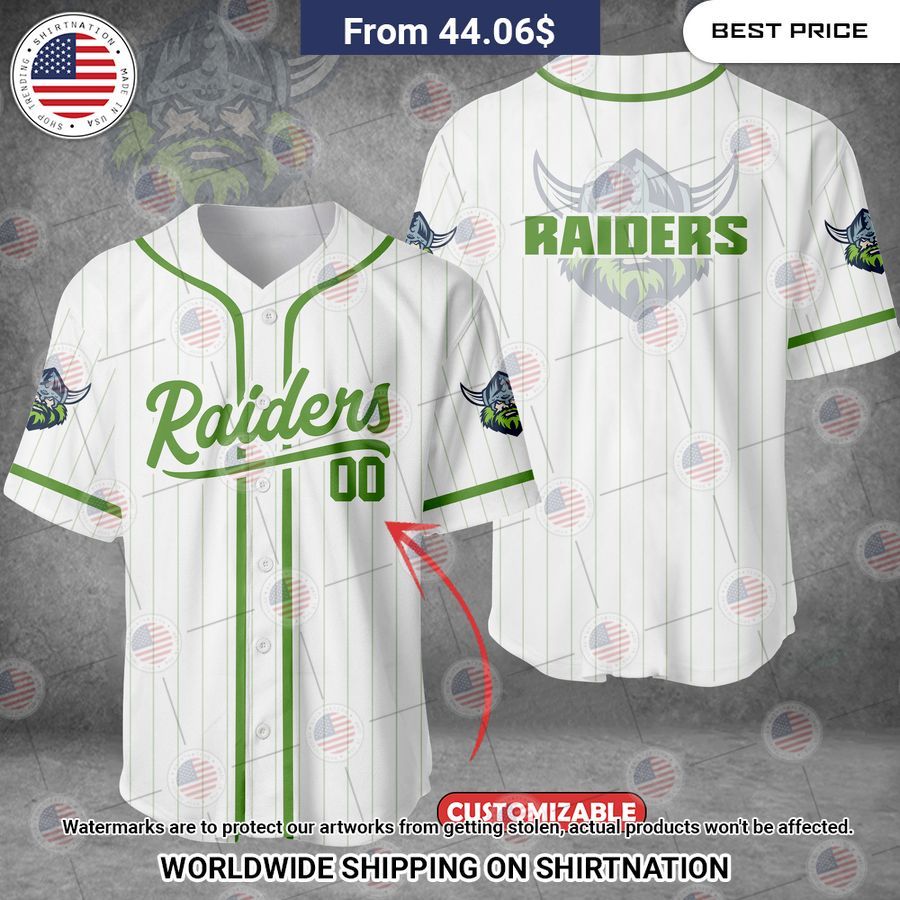 Canberra Raiders Custom Baseball Jersey Unisex T-shirt, Sweatshirt, Hoodie, Long Sleeve Tee - T-Shirt, Sweatshirt, Hoodie