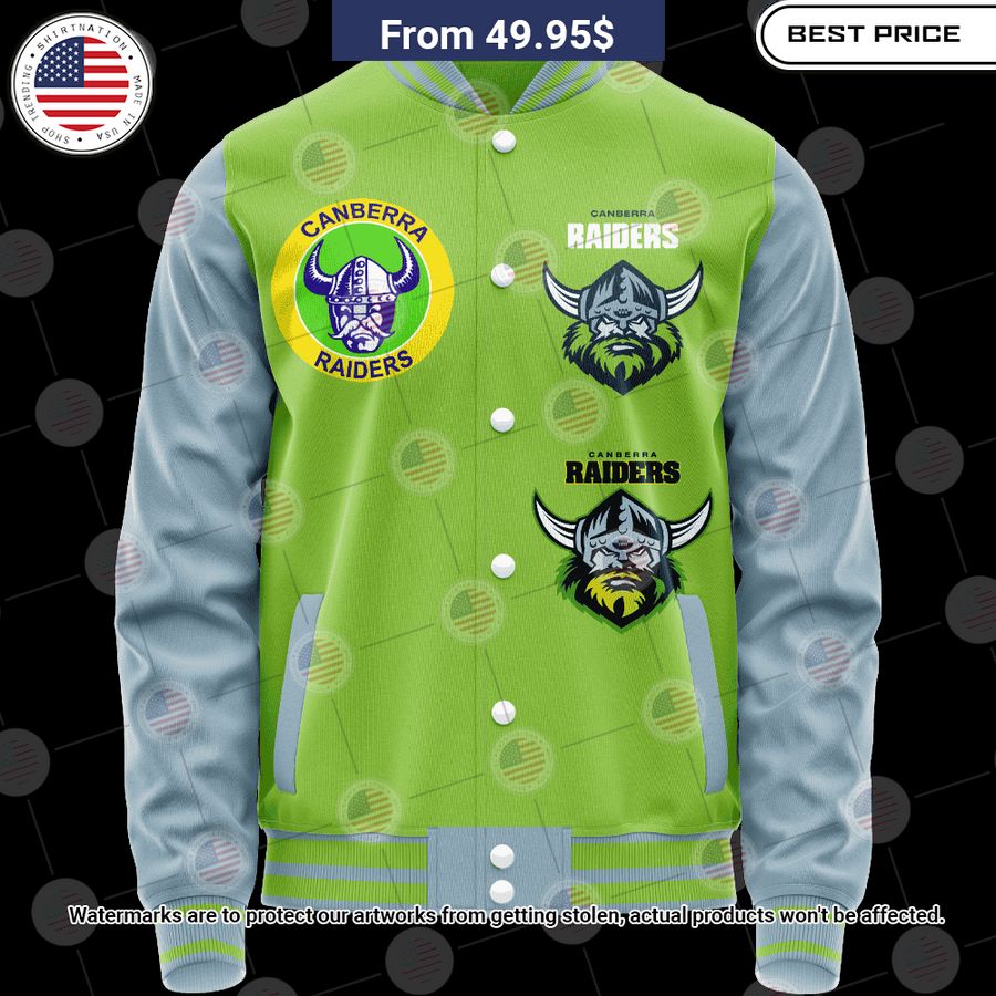 BEST Canberra Raiders Retro Logo Revolution Custom Baseball Jacket Unisex T-shirt, Sweatshirt, Hoodie, Long Sleeve Tee - T-Shirt, Sweatshirt, Hoodie
