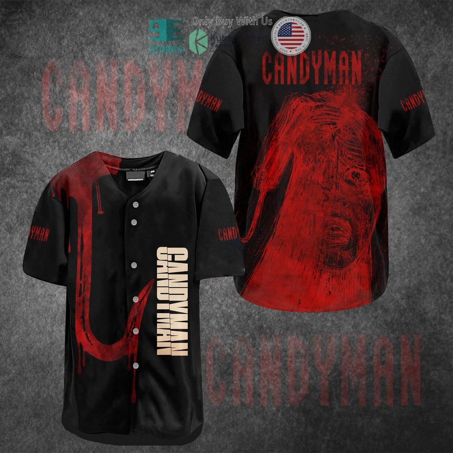 BEST Candyman red black Baseball Jersey Unisex T-shirt, Sweatshirt, Hoodie, Long Sleeve Tee - T-Shirt, Sweatshirt, Hoodie