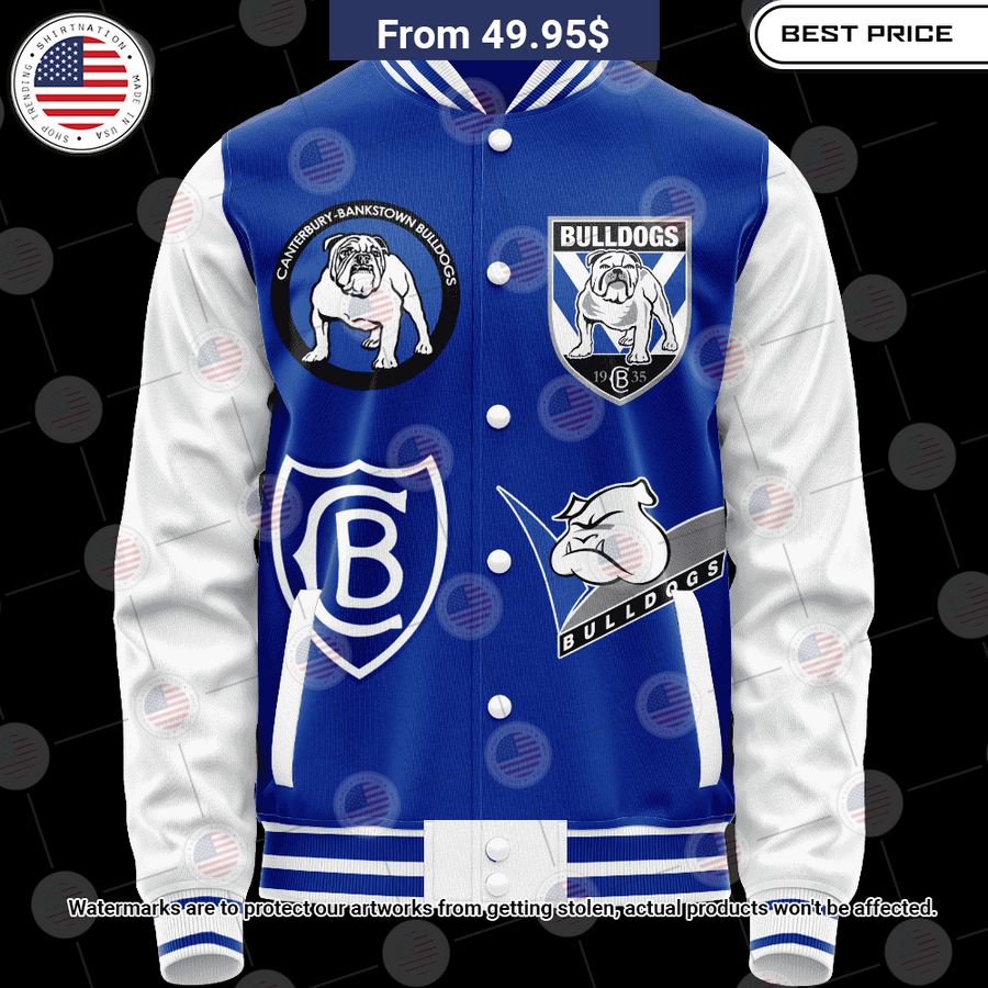 BEST Canterbury Bankstown Bulldogs Retro Logo Revolution Custom Baseball Jacket Unisex T-shirt, Sweatshirt, Hoodie, Long Sleeve Tee - T-Shirt, Sweatshirt, Hoodie
