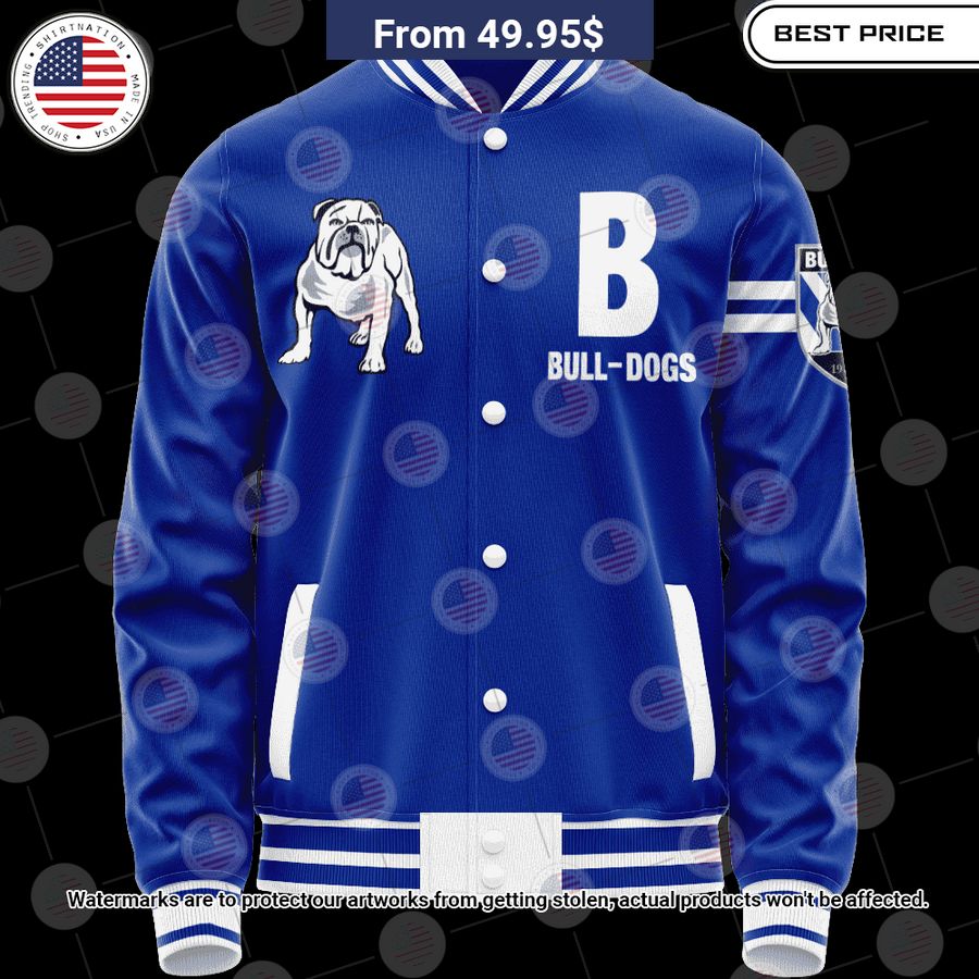 BEST Canterbury Bankstown Bulldogs Vintage Logo Custom Baseball Jacket Unisex T-shirt, Sweatshirt, Hoodie, Long Sleeve Tee - T-Shirt, Sweatshirt, Hoodie