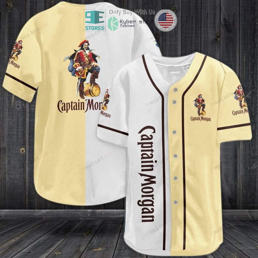 BEST Captain Morgan logo Baseball Jersey Unisex T-shirt, Sweatshirt, Hoodie, Long Sleeve Tee - T-Shirt, Sweatshirt, Hoodie