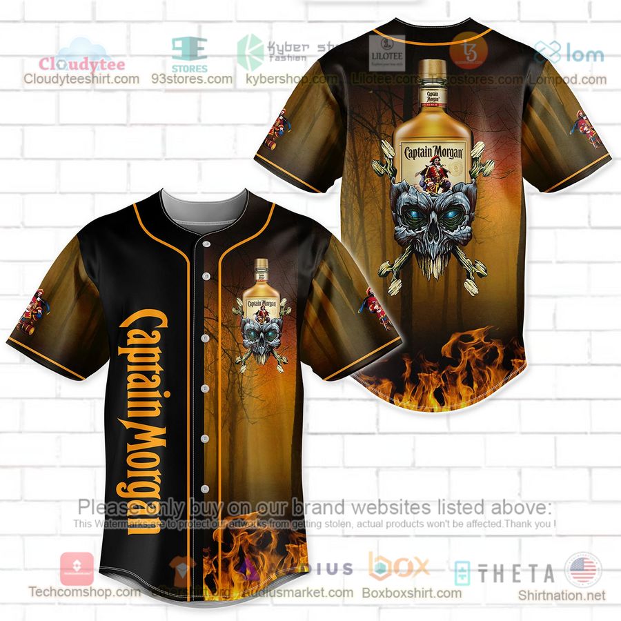HOT Captain Morgan skull head Baseball Jersey Shirt Unisex T-shirt, Sweatshirt, Hoodie, Long Sleeve Tee - T-Shirt, Sweatshirt, Hoodie
