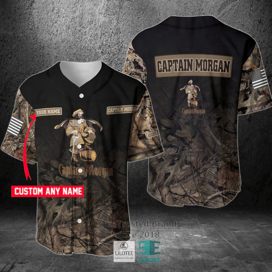 Captain Morgan Your Name Hunting Baseball Jersey Unisex T-shirt, Sweatshirt, Hoodie, Long Sleeve Tee - T-Shirt, Sweatshirt, Hoodie