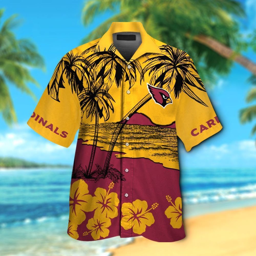 Cardinals Arizona Hawaiian Elegance Design Tropical Short Sleeve Shirt Unisex T-shirt, Sweatshirt, Hoodie, Long Sleeve Tee - T-Shirt, Sweatshirt, Hoodie