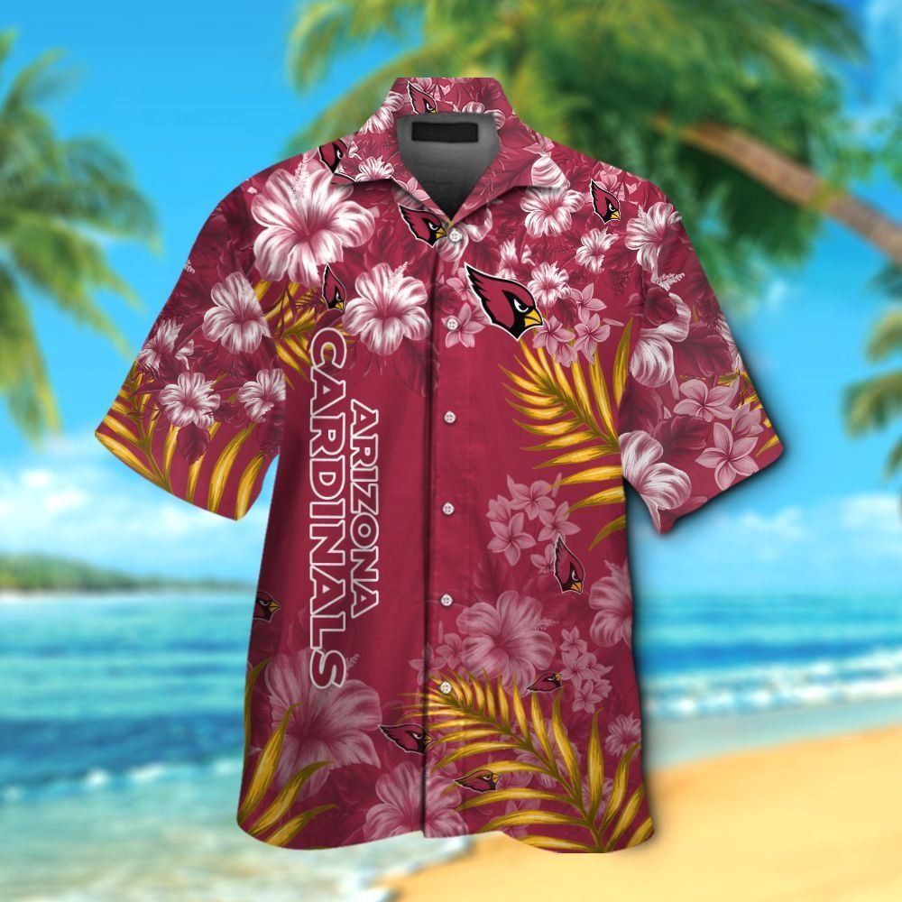 Cardinals Arizona Tropical Design Hawaiian Short Sleeve Elegance Shirt Unisex T-shirt, Sweatshirt, Hoodie, Long Sleeve Tee - T-Shirt, Sweatshirt, Hoodie