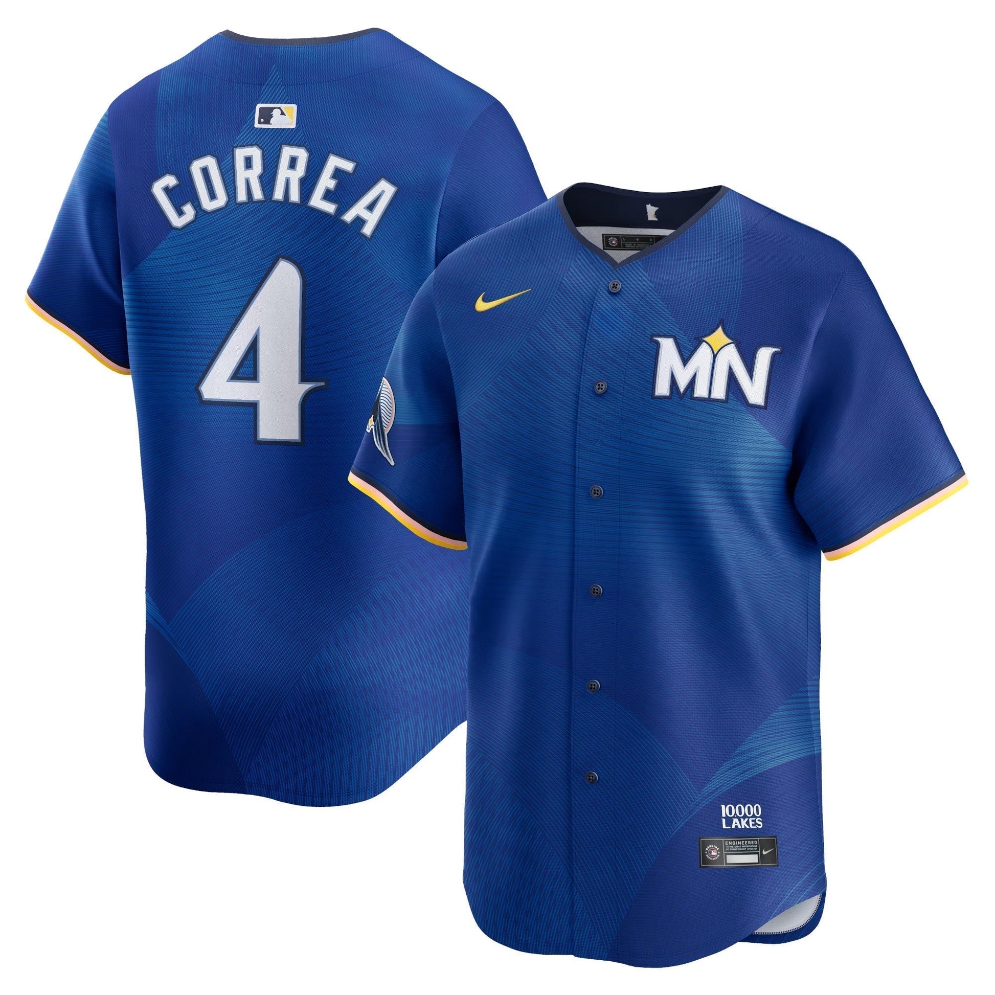 Carlos Correa Minnesota Twins City Connect Jersey - Royal Blue baseball jersey product view 1