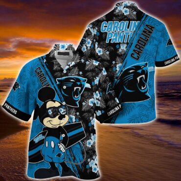 Carolina Panthers Coastal Breeze Victory Hawaiian Shirt Unisex T-shirt, Sweatshirt, Hoodie, Long Sleeve Tee - T-Shirt, Sweatshirt, Hoodie