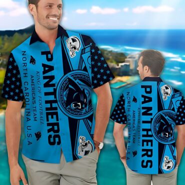 Carolina Panthers Coastal Pride Hawaiian Shirt Unisex T-shirt, Sweatshirt, Hoodie, Long Sleeve Tee - T-Shirt, Sweatshirt, Hoodie