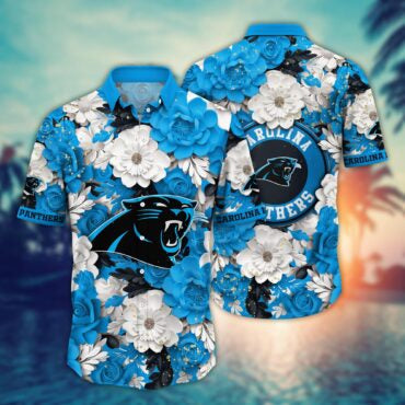 Carolina Panthers Island Fury Aloha Shirt Unisex T-shirt, Sweatshirt, Hoodie, Long Sleeve Tee - T-Shirt, Sweatshirt, Hoodie
