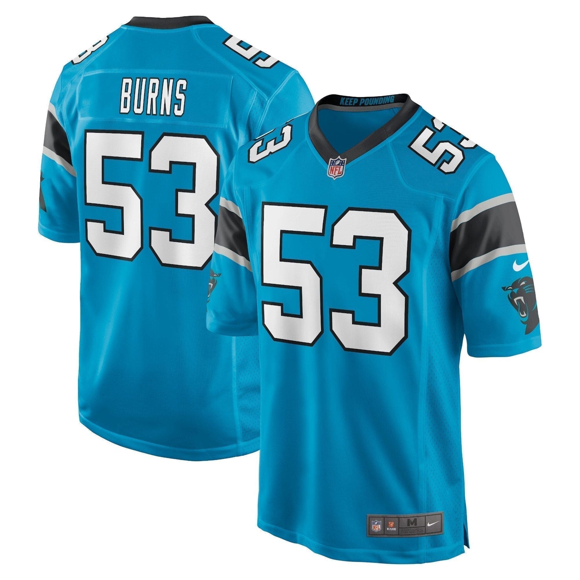 Brian Burns Carolina Panthers Jersey football jersey product view 1